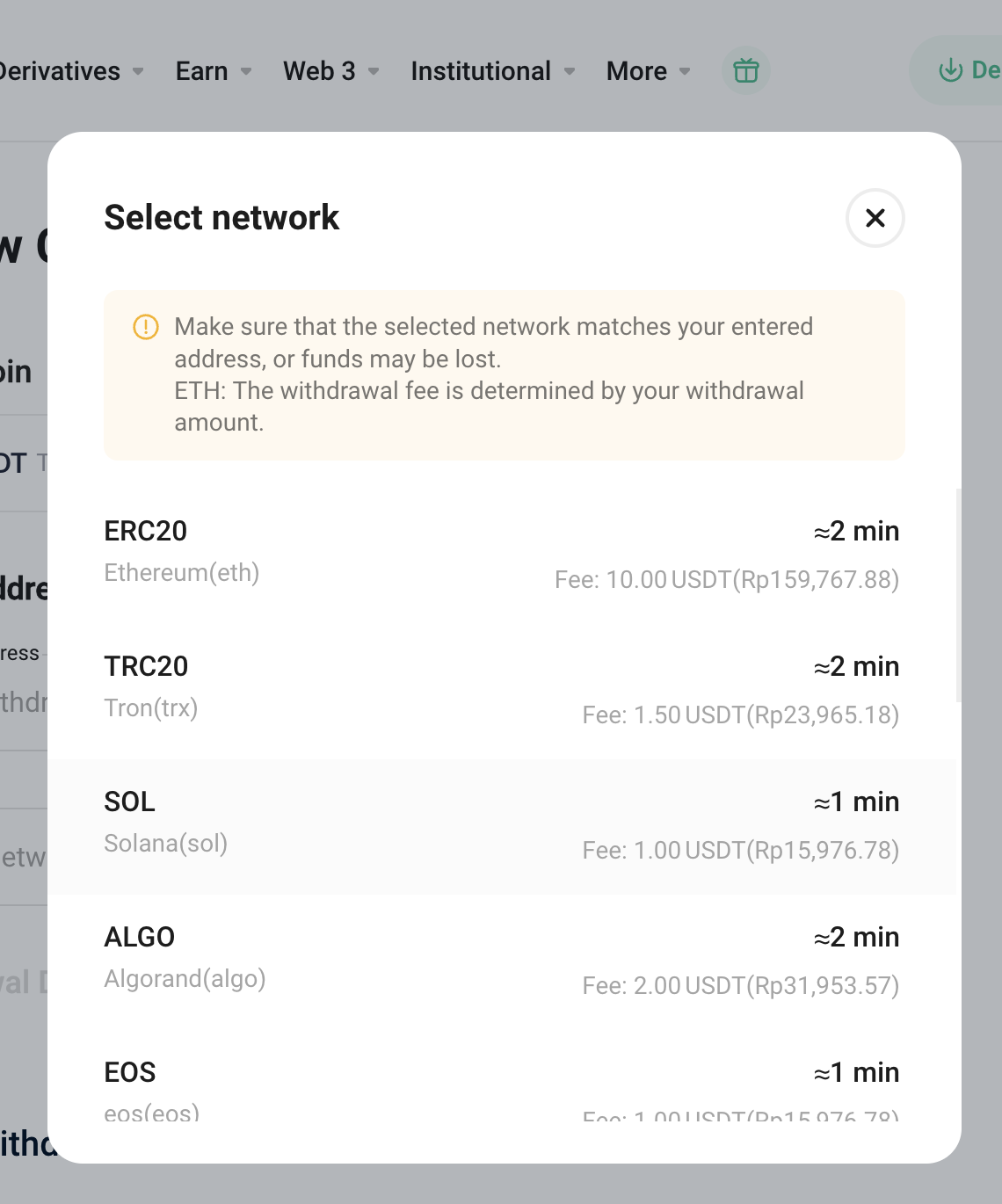 withdraw dari kucoin